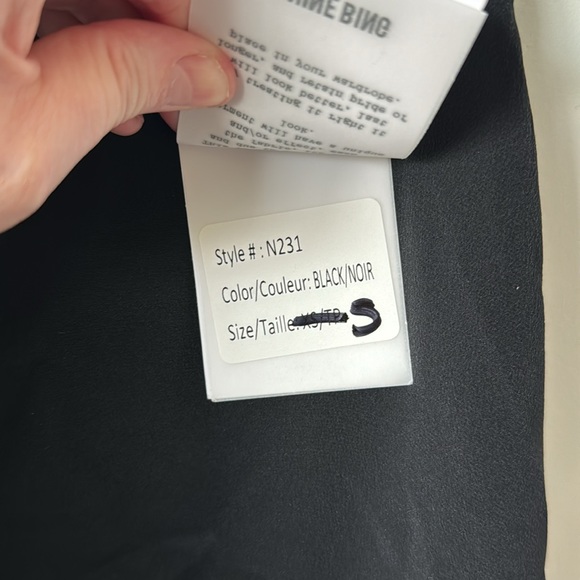NWT Anine Bing Silk Black Dress - Picture 2 of 5